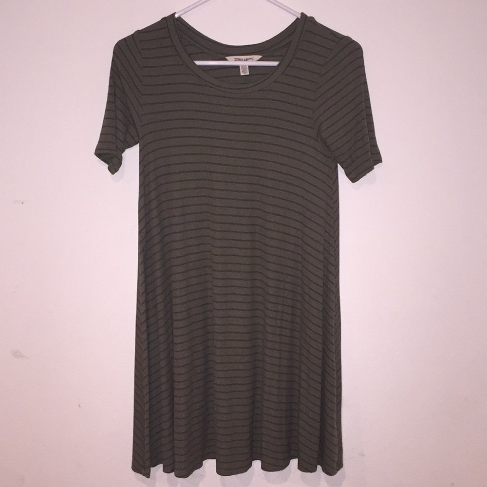 Striped green and black dress